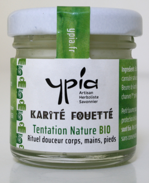Un karité-coco-huile de chanvre fouetté